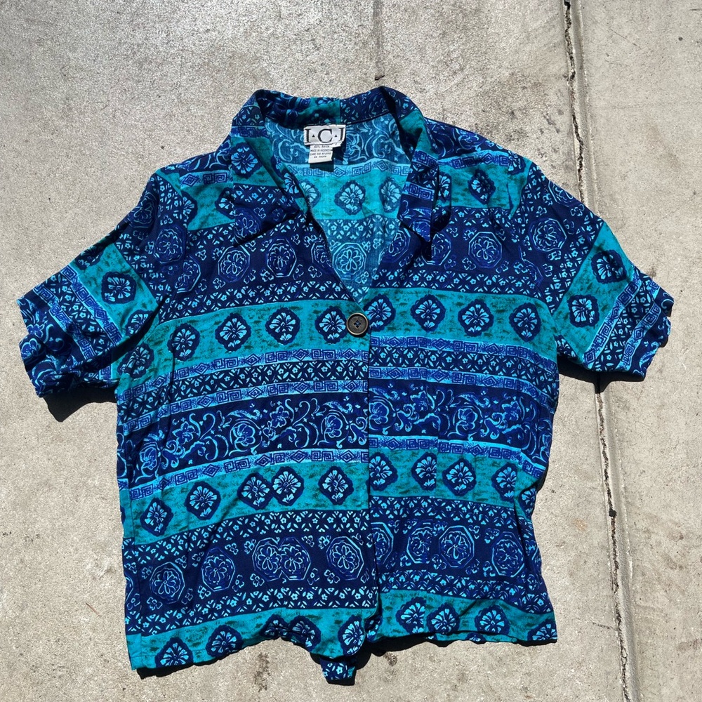 ICI, one button shirt, size L in women